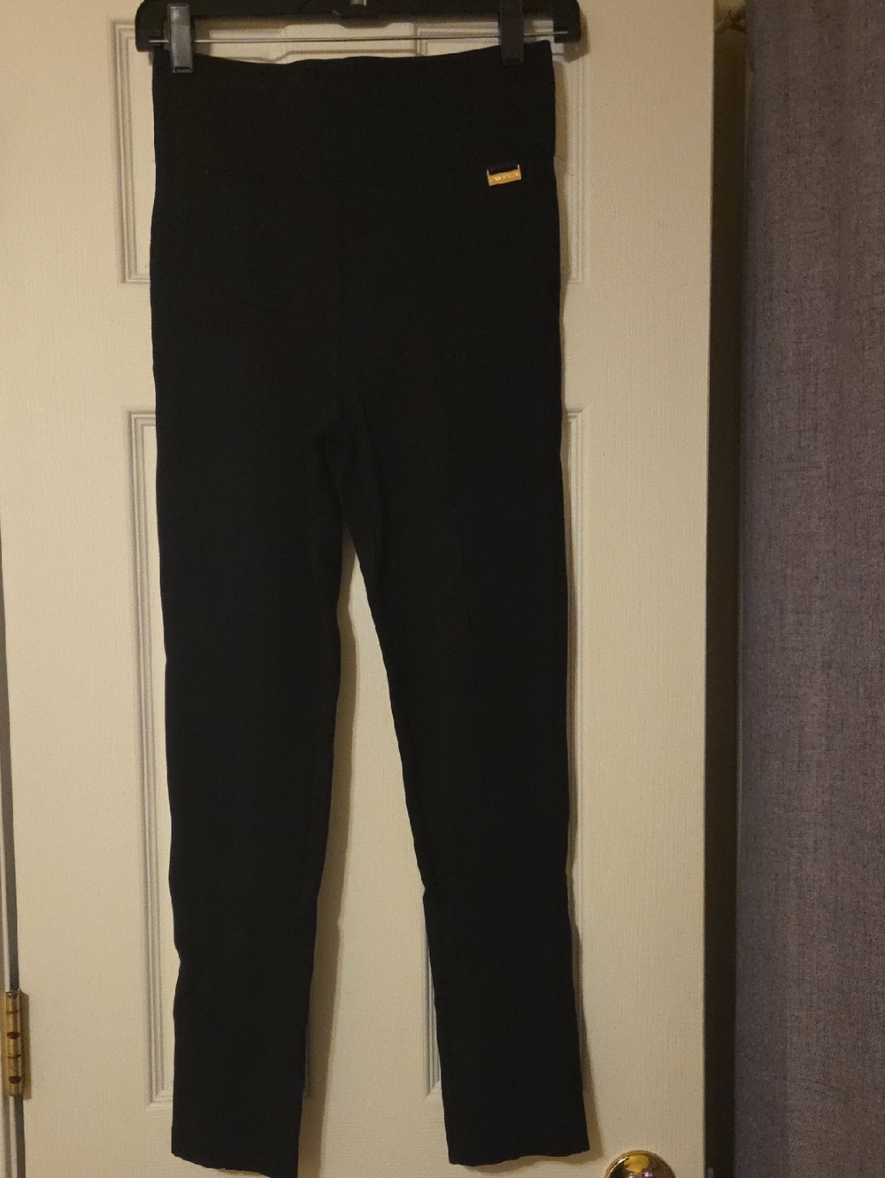 Calvin Klein Black High-Waist Leggings with Gold Logo